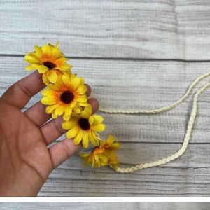 Sunflower headband for wedding